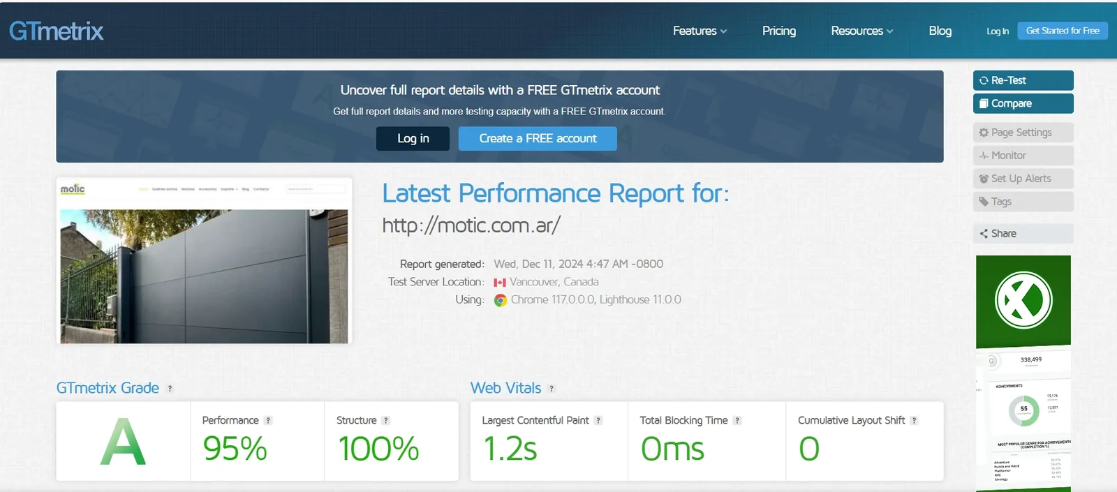 Optimización velocidad del sitio Motic: 11s → 2.9s